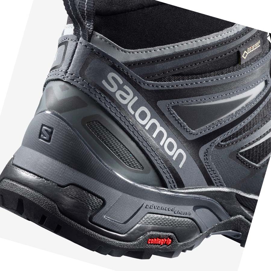 Salomon X ULTRA 3 MID GORE-TEX Erkek Yürüyüş Ayakkabısı Gri Siyah | TR 3576DFM